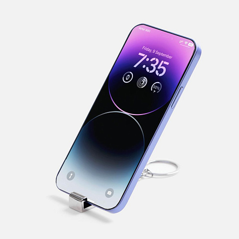 Брелок-подставка с открывалкой Virke, серебристый - рис 6.