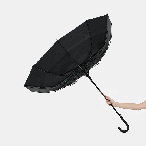 Зонт-трость Abrego, черный - рис 8.