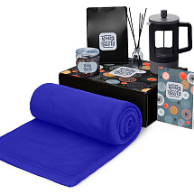 Подарочный набор Re:y. Vive с пледом, френч-прессом и кофе