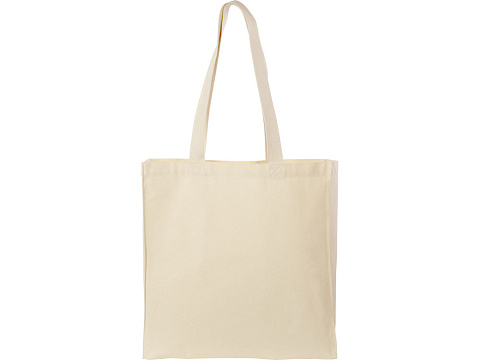 Сумка Donny из хлопка с донной складкой и парусиновыми ручками, натуральный - рис 3.