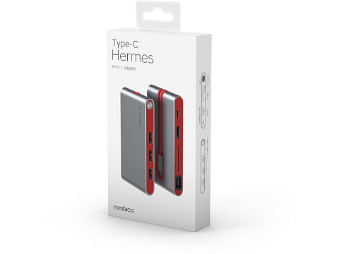 Хаб USB Rombica Type-C Hermes Red (Р) - рис 5.
