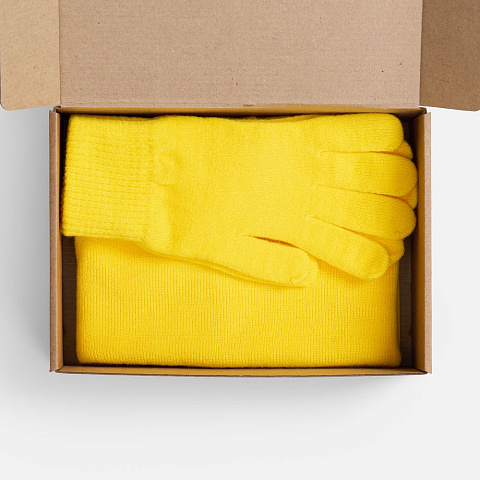 Набор Knit Warm, желтый - рис 4.