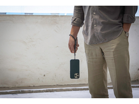 Ремешок-держатель для телефона на запястье Lany Wristband Eco, серый - рис 8.