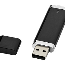 Флеш-карта Flat USB 2.0 на 4 Гб, черный