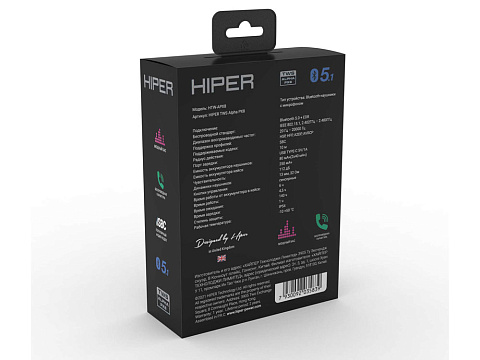 Беспроводные наушники HIPER TWS Alpha PX8 (HTW-APX8) Bluetooth 5.0 гарнитура, Белый - рис 5.