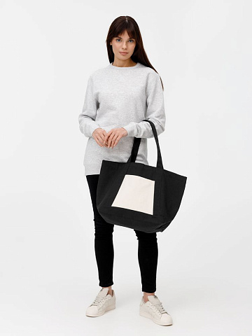 Шопер Shophop, черный с неокрашенным - рис 10.