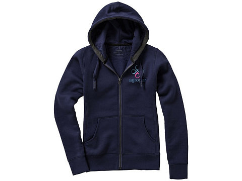 Толстовка Арора женская с капюшоном, темно-синий - рис 5.