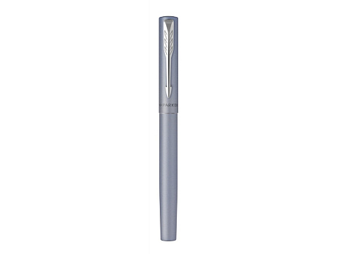 Перьевая ручка Parker Vector XL Silver Blue CT, цвет чернил blue, перо: F/M, в подарочной упаковке. - рис 4.