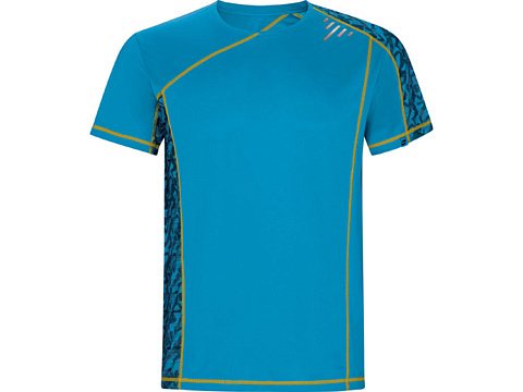 Спортивная футболка Sochi мужская, принтованный бирюзовый - рис 8.