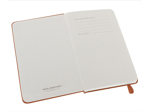 Записная книжка Moleskine Classic (в линейку) в твердой обложке, Pocket (9x14см), оранжевый коралл - рис 2.