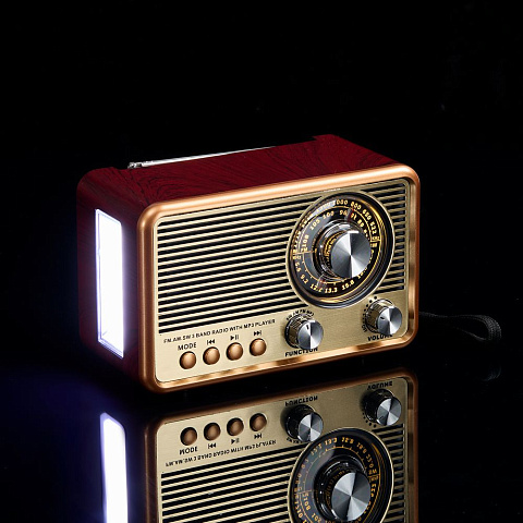 Bluetooth-колонка с радио Listenberg, коричневая - рис 9.