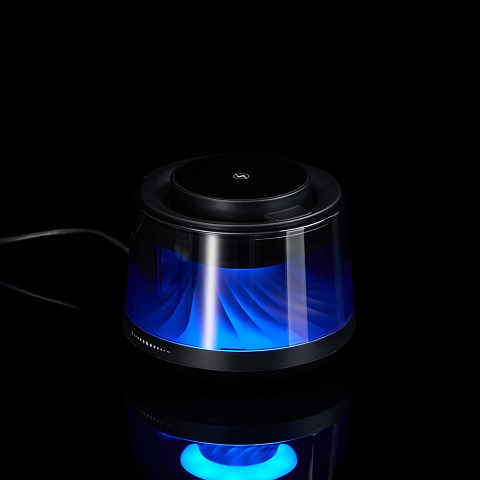Bluetooth-колонка с подсветкой и беспроводной зарядкой Quantium, черная - рис 7.
