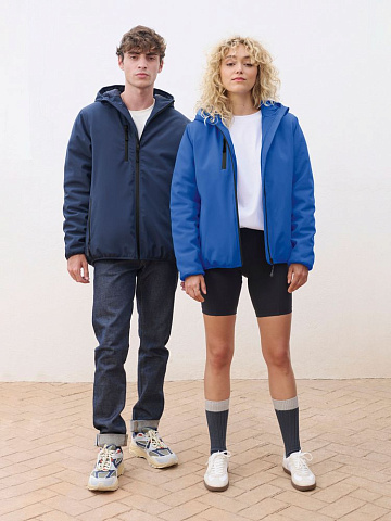 Куртка софтшелл с капюшоном женская Falcon Women, темно-серая - рис 6.