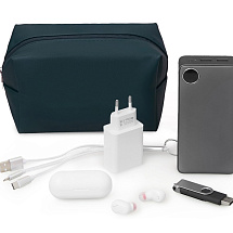 Органайзер для электроники и проводов Enio, темно-синий