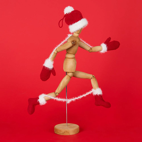 Подвеска на елку «Вьюшка», носочки, красная - рис 6.