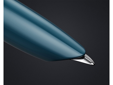 Перьевая ручка Parker 51 CORE TEAL BLUE CT, перо: F, цвет чернил: black, в подарочной упаковке. - рис 11.