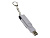 USB-флешка на 32 Гб 2 в 1 поворотный механизм, c дополнительным разъемом Type-C с одноцветным металлическим клипом, белый - миниатюра - рис 3.