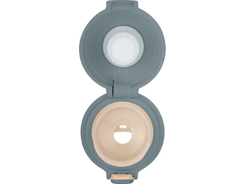 Вакуумная термокружка Waterline c кнопкой Guard, 400 мл, тубус, антрацит - рис 6.