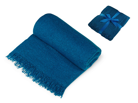 Подарочный набор с пледом, увлажнителем и попкорном, синий - рис 9.