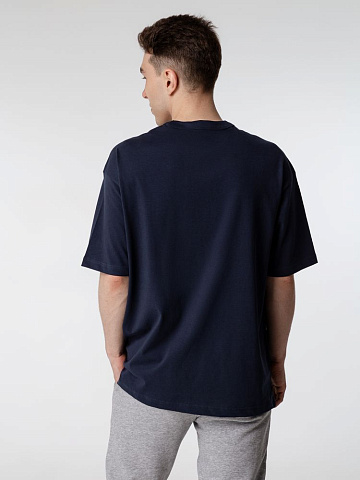 Футболка оверсайз мужская Boxy Men, синяя (джинс) - рис 7.