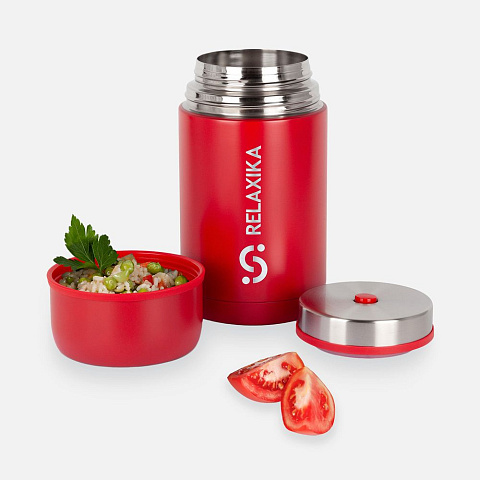 Термос для еды Relaxika 1000, красный - рис 7.