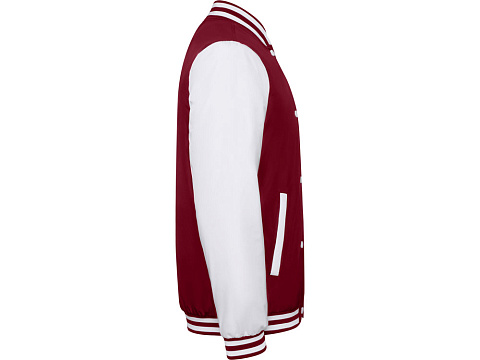 Бомбер утепленный California унисекс, гранатовый/белый - рис 4.