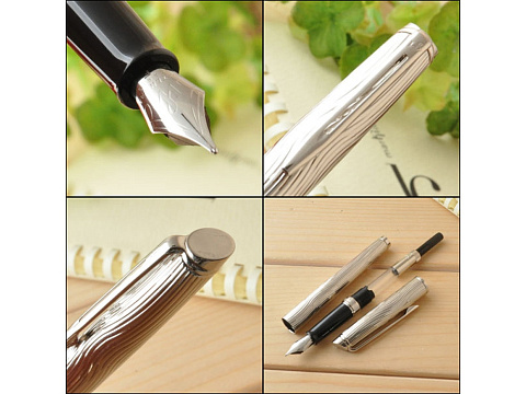 Перьевая ручка Waterman Hemisphere Deluxe , цвет: Metal CT, перо: F - рис 6.