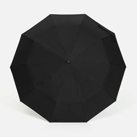 Зонт обратного сложения inLoop с ручкой-карабином, черный - рис 3.