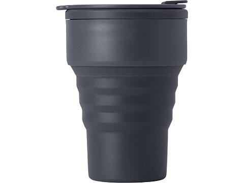 Силиконовый складной стакан GoCup, темно-серый - рис 2.