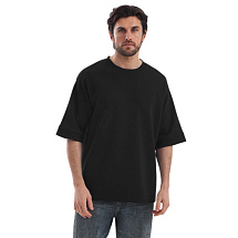 Футболка Kyoto из джерси 180 г/м2 с пич отделкой, унисекс, черный