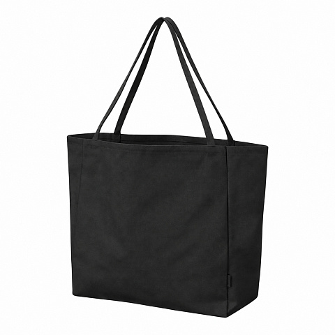 Шоппер-оверсайз Grossbag из переработанного хлопка 340 г, черный - рис 2.