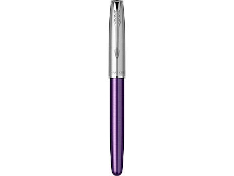 Перьевая ручка Parker Sonnet Essentials Violet SB Steel CT, перо: F, цвет чернил black, в подарочной упаковке. - рис 5.