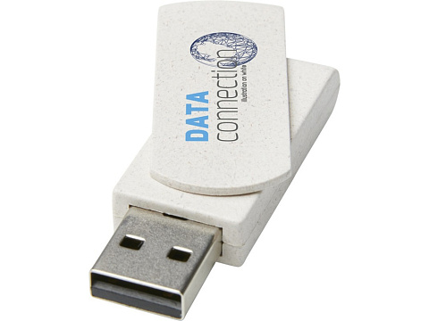 Rotate, USB-накопитель объемом 16 ГБ из пшеничной соломы, бежевый - рис 3.