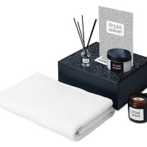 Подарочный набор Re:y. Care с полотенцем, солью для ванны и диффузором