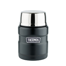 Термос из нерж. стали с ложкой тм THERMOS SK3000-BK(Matte Black) Food Jar 0.470L, черный