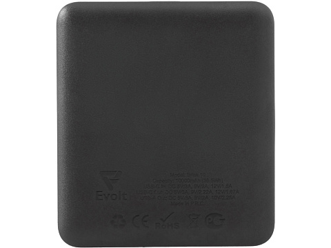 Внешний аккумулятор Brick 10 с быстрой зарядкой QC/PD, 10000 мАч, черный - рис 4.