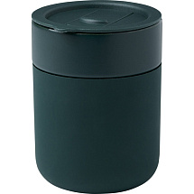 Java керамическая кружка емкостью 330 мл с силиконовой оберткой и пластиковой крышкой - Зеленый