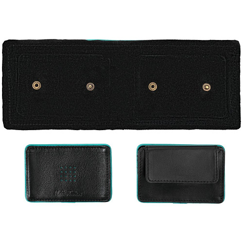 Кошелек Partinico, черный с бирюзовым - рис 5.
