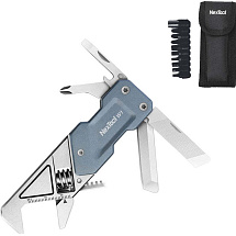 Мультитул-ключ Nextool Light Wrench W1 с набором бит, 6 функций, голубо-серый (NE20270)