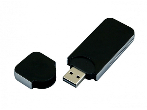 USB-флешка на 64 ГБ в стиле I-phone, прямоугольнй формы, черный - рис 2.