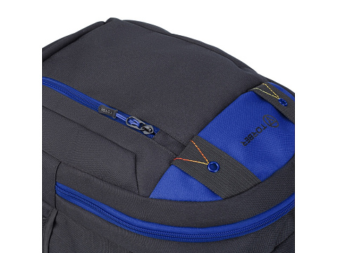 Рюкзак TORBER CLASS X, черный с синей вставкой, полиэстер 900D, 45 x 32 x 16 см - рис 9.