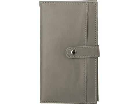 Блокнот-кошелек с сменным блоком А6 Wall Street, 64 листа, темно-серый - рис 6.