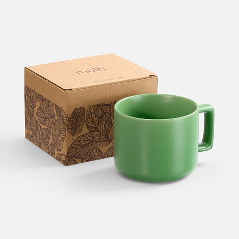 Чашка Jumbo в коробке матовая, зеленая - рис 2.