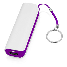 Портативное зарядное устройство (power bank) Basis, 2000 mAh, белый/фиолетовый