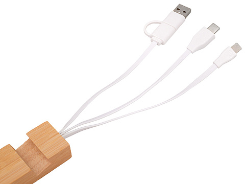 Универсальный кабель с подставкой 4-в-1 Unicable, белый - рис 3.