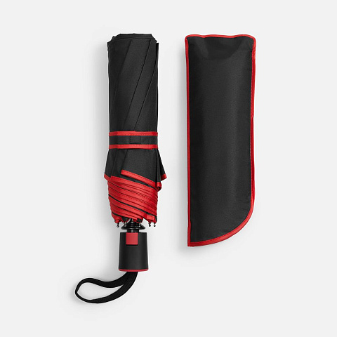 Зонт складной Edgeline, красный - рис 5.