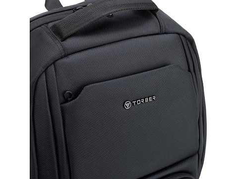 Рюкзак TORBER VOYAGE с отделением для ноутбука 18,5'', черный, полиэстер 900D, 33х15х48 см, 20 л - рис 6.