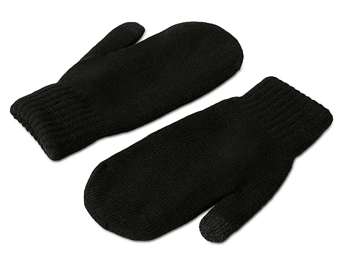 Подарочный набор с варежками, шарфом и термосом, черный - рис 6.