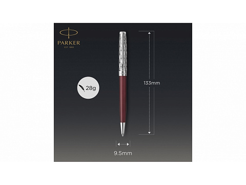 Шариковая ручка Parker Sonnet Premium Refresh RED CT, стержень: M, цвет чернил: black , в подарочной упаковке - рис 4.