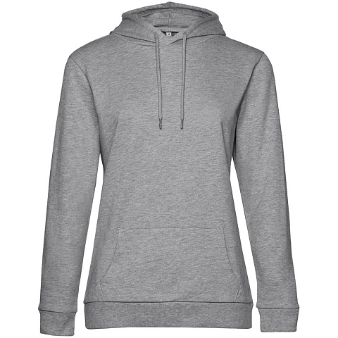 Толстовка с капюшоном женская Hoodie, серый меланж